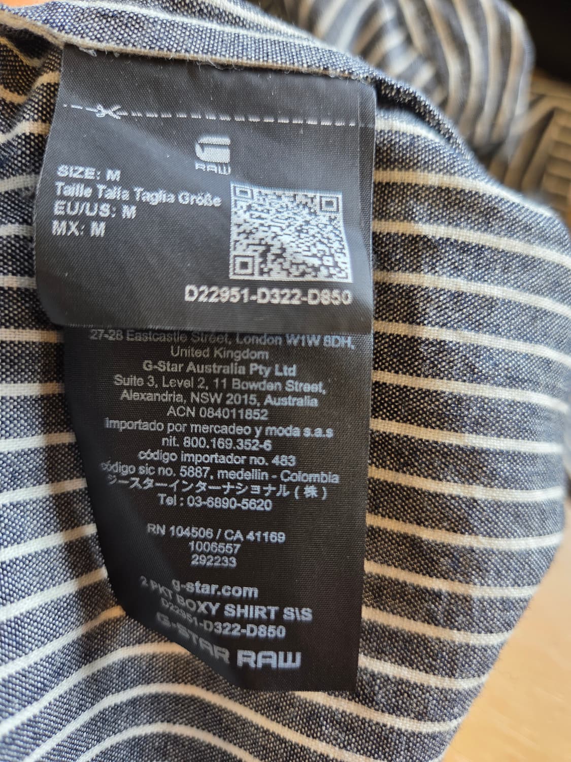 G-STAR RAW 스트라이프 반팔 OVERSIZE 셔츠(디피용) 상품이미지5