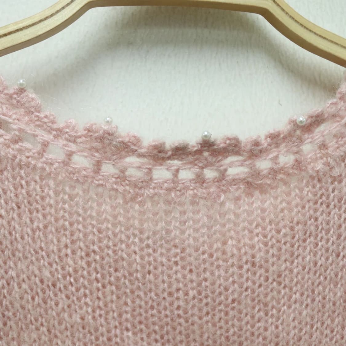 ADESSO CERCHIO 진주 포인트 모헤어 혼방 니트 60288 상품이미지6