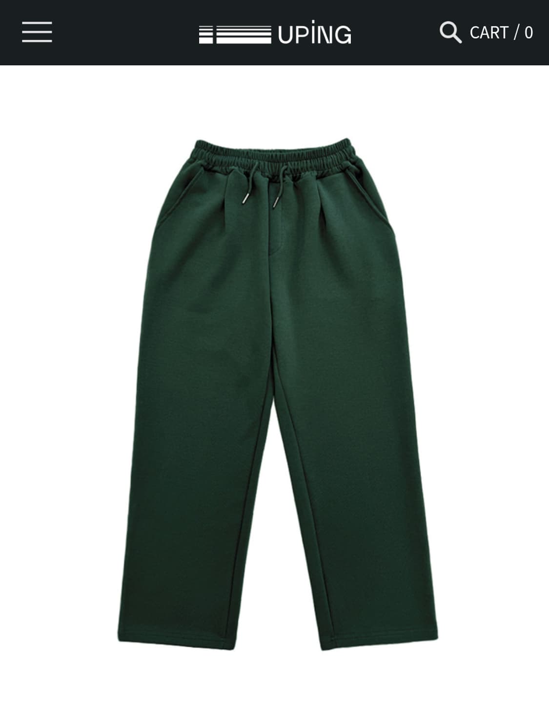 UPING 슈퍼텐셀 세미와이드 스웨트 팬츠 L 나이트그린 상품이미지2