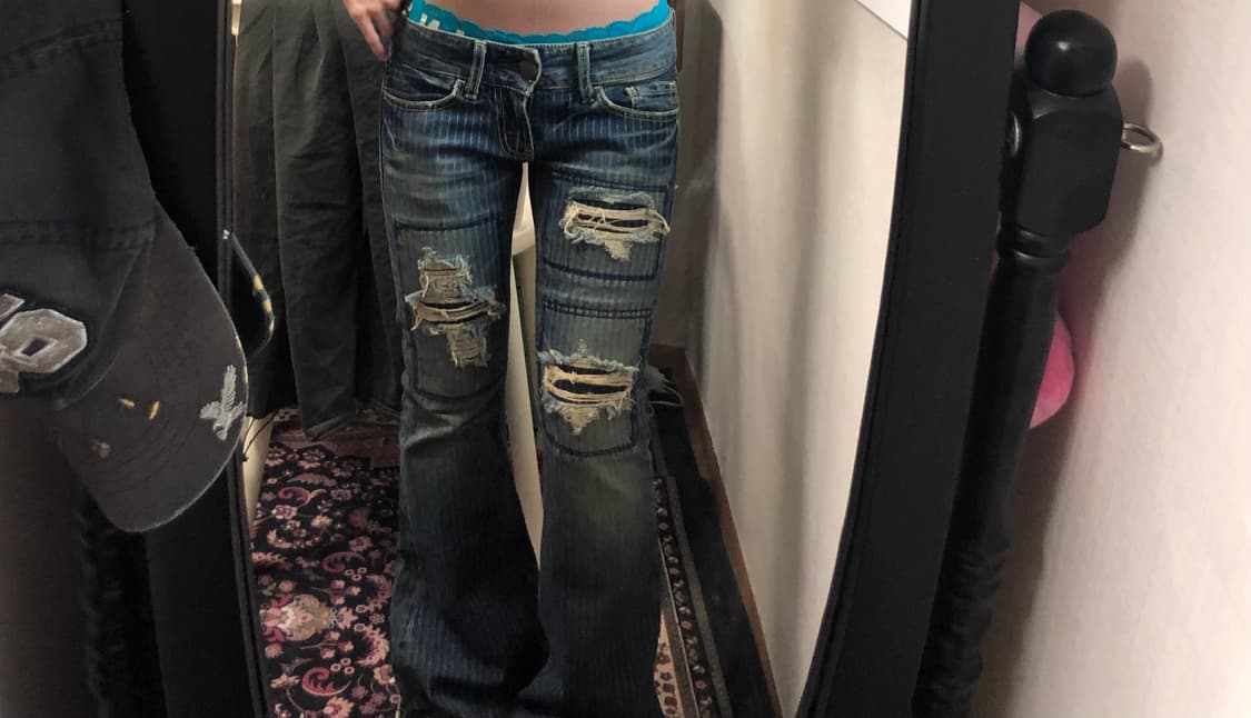 SLY  straight damage rowrise jeans 상품이미지7