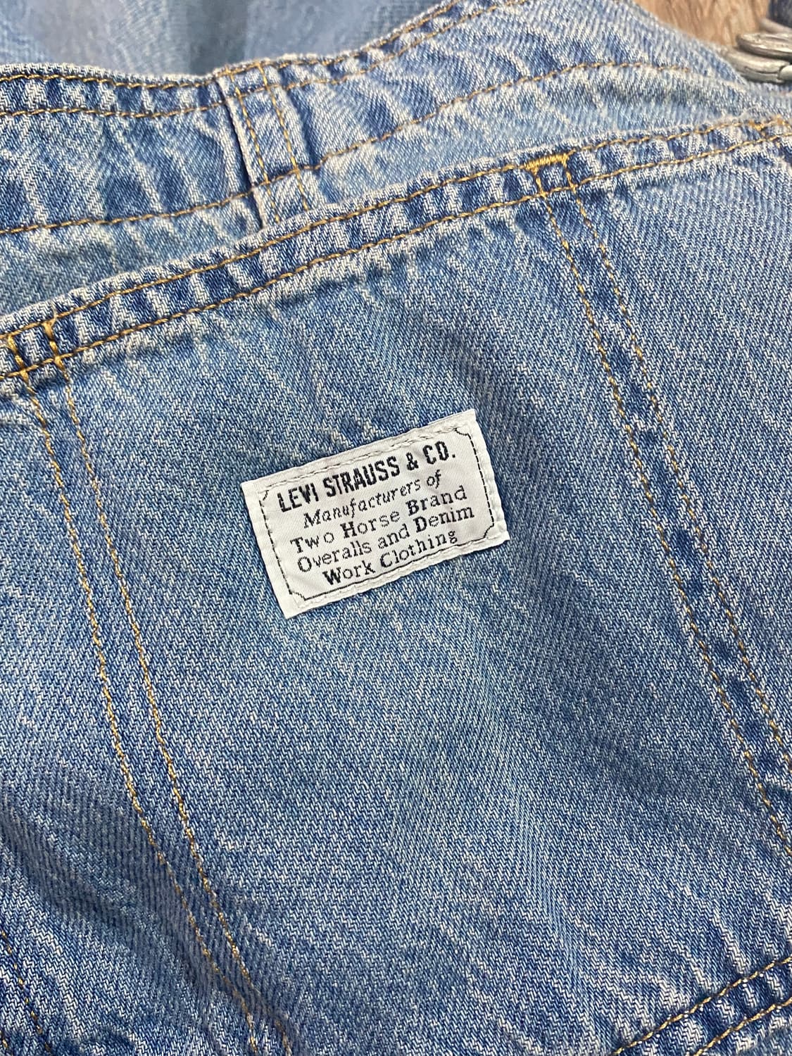 (새상품)리바이스 배기 오버롤 멜빵 청바지 M 상품이미지3