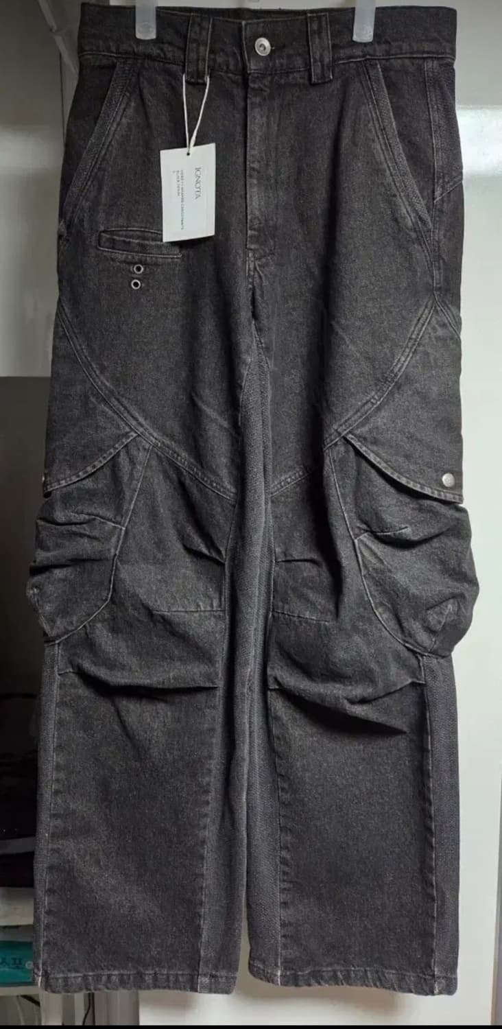 이그노타 코어:11 워시드 카고 팬츠 블랙 데님 상품이미지2