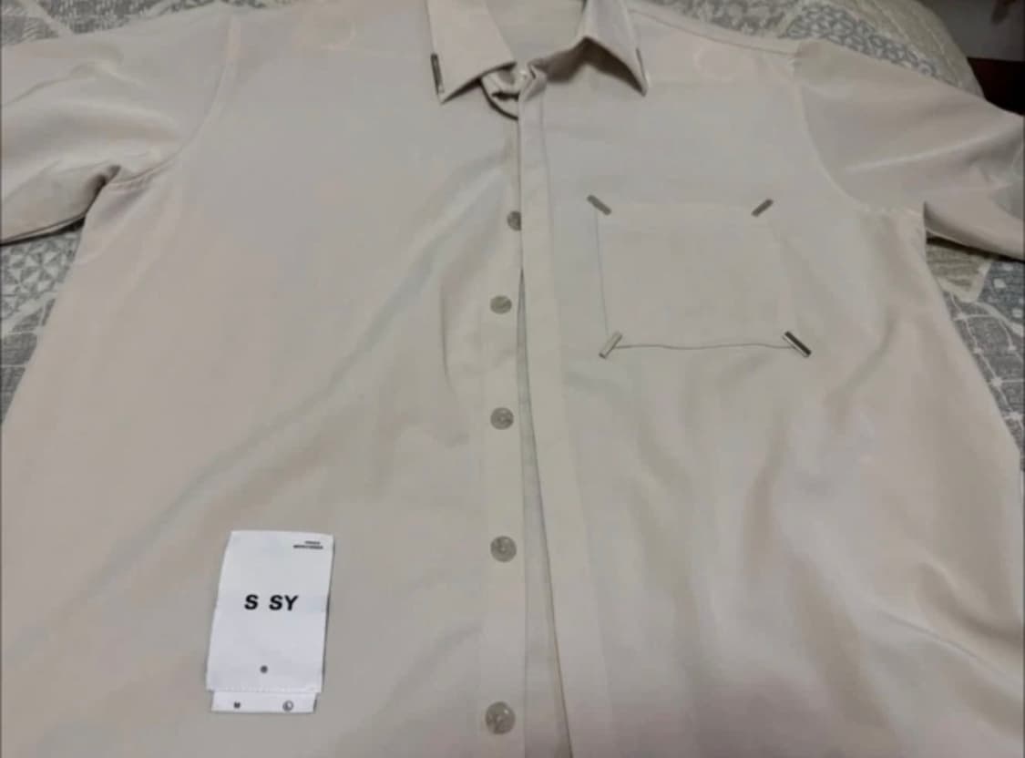 <거의 새것> [L] 에스에스와이 반팔 셔츠 베이지 상품이미지6