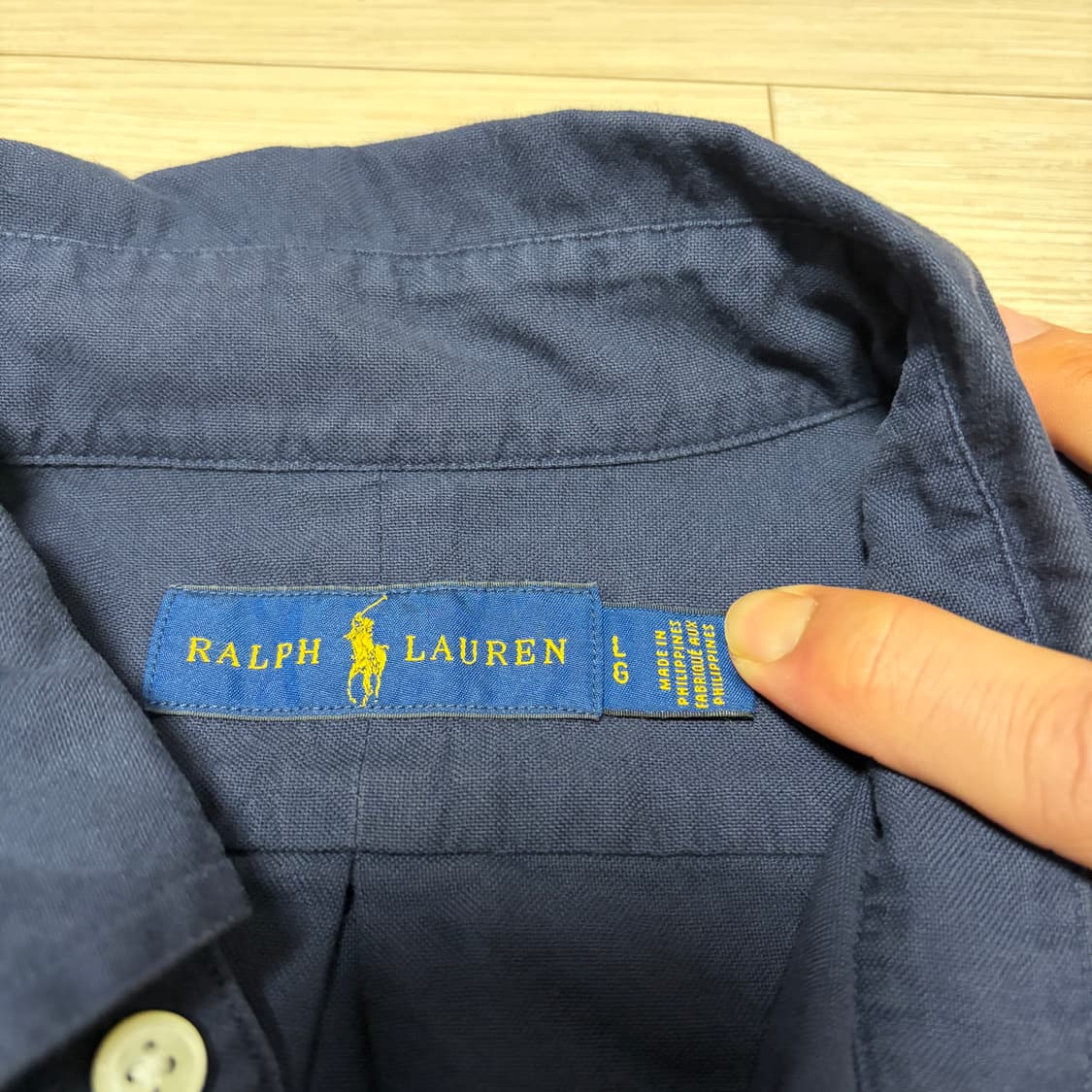 폴로 랄프로렌 네이비 옥스포드 셔츠 상품이미지3