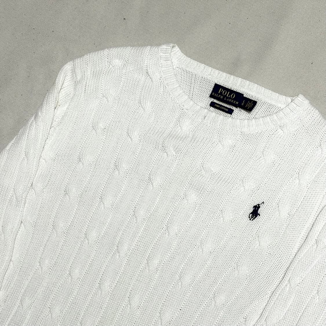 L 폴로랄프로렌 피마코튼 케이블 니트 상품이미지1