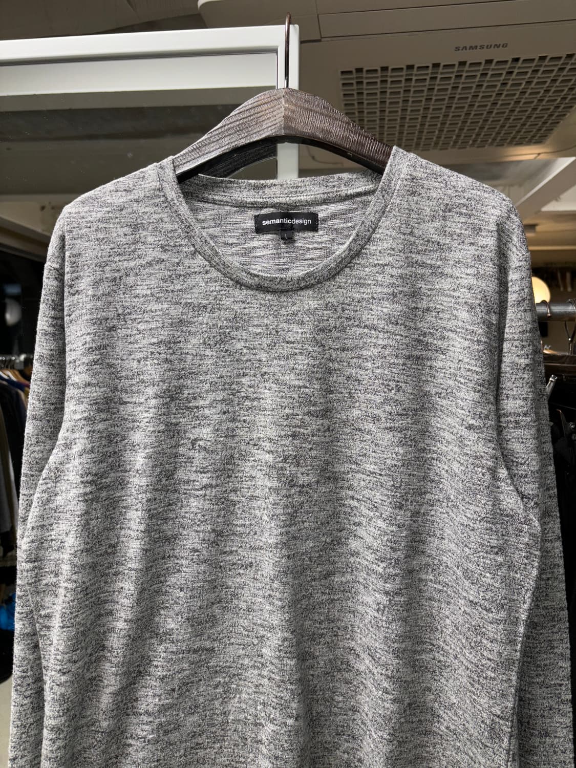 세만틱 디자인 멜란지 롱슬리브 상품이미지3