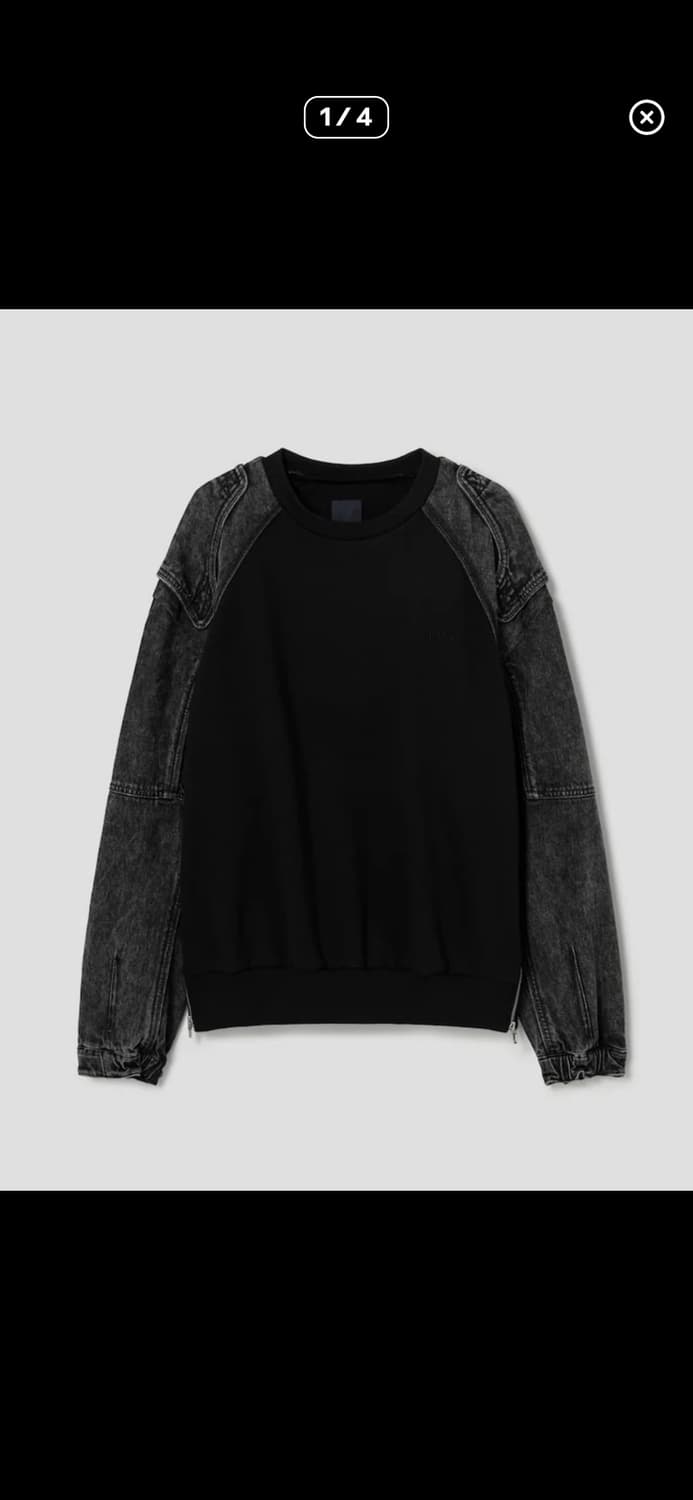 준지 데님 코튼 맨투맨 상품이미지1