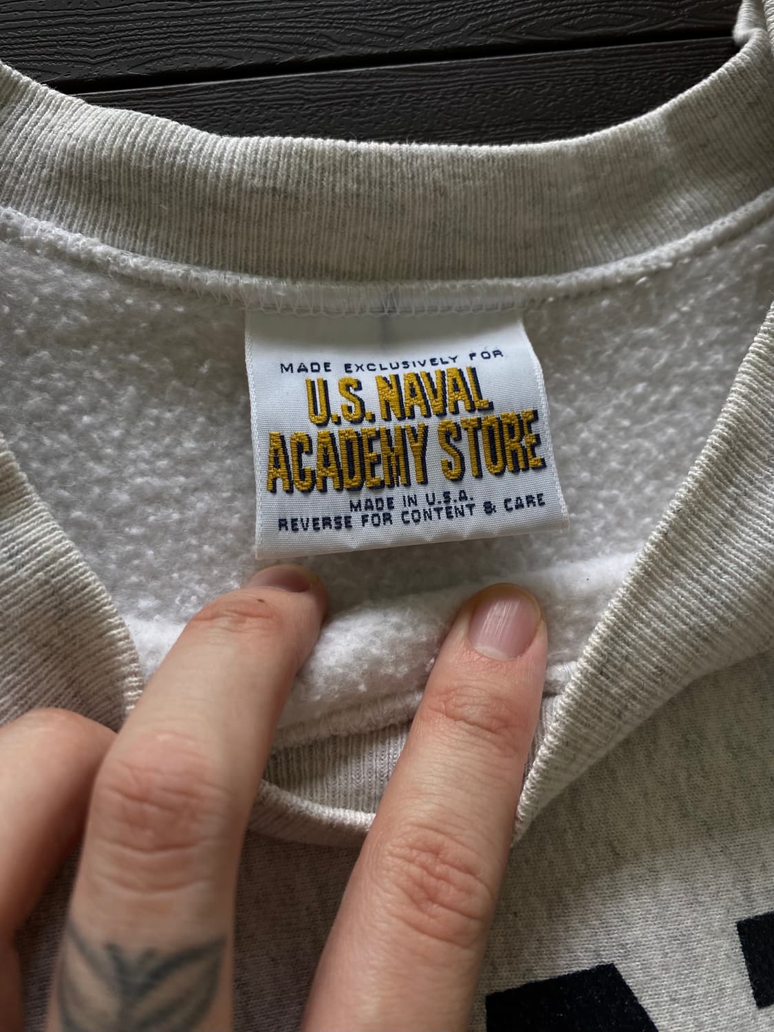 (XL) 90s 빈티지 naval arcademy 밀리터리 스웻셔츠 상품이미지3