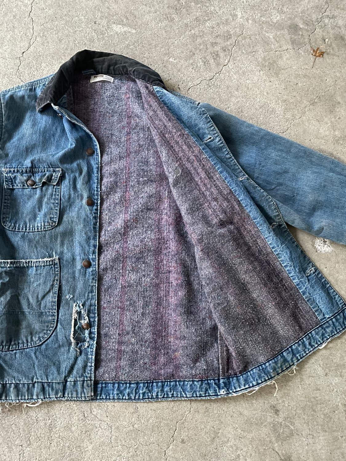 6-70s Distressed Montgomery Blanket JK 상품이미지8