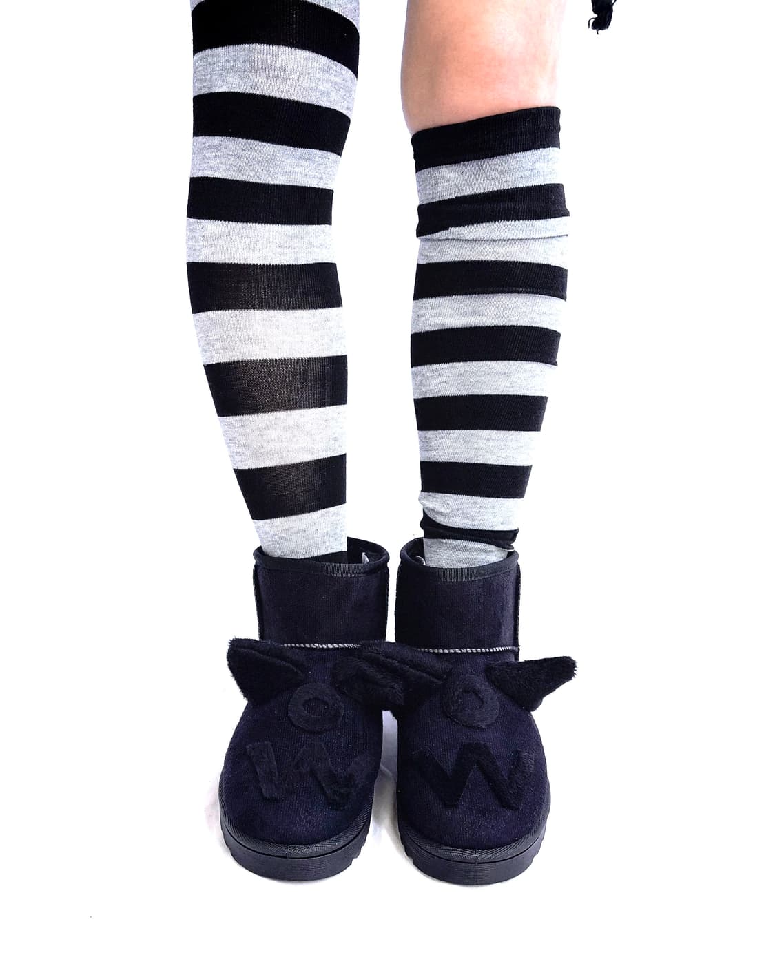 Custom🐾)Cat-Ear ow ugg boots(black) 상품이미지1