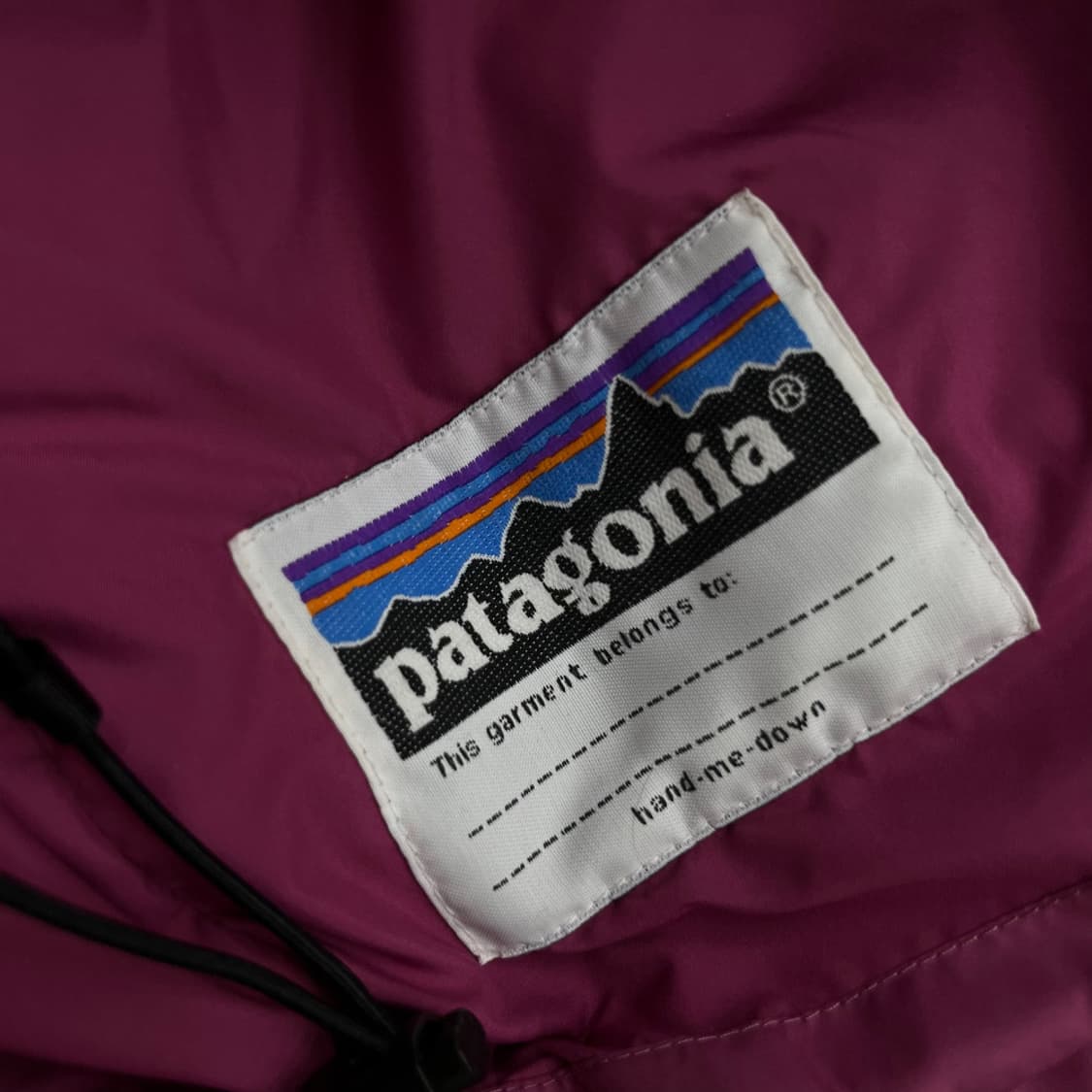 파타고니아 로고 퍼플 경량패딩 XL 상품이미지7