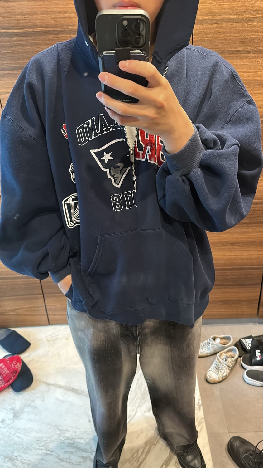 77circa 나나써카 빈티지 반집업 후드 os 상품이미지6