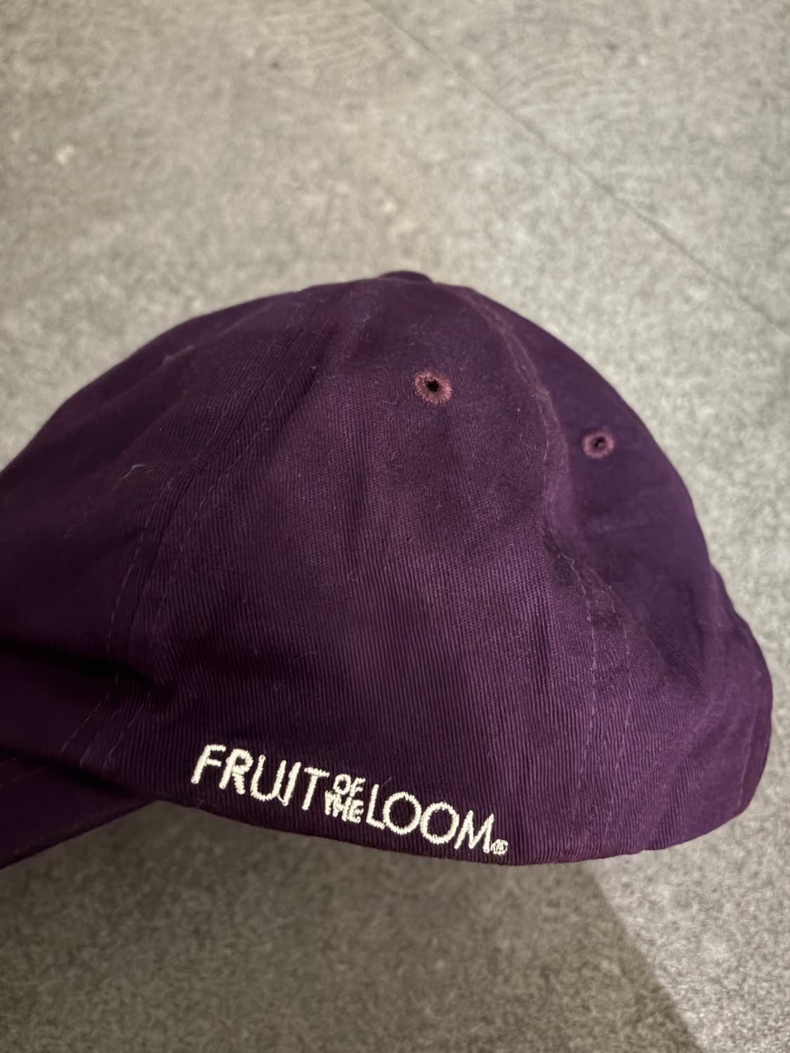 fruit of the loom 빈티지 퍼플 볼캡 모자 더콜디스트모먼트 상품이미지4