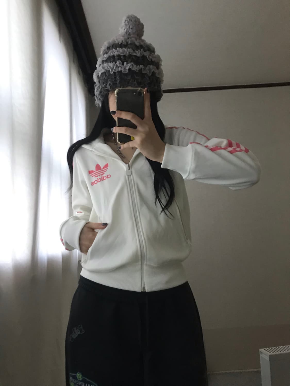 아디다스 00s 흰핑 후드 플락 져지 상품이미지3