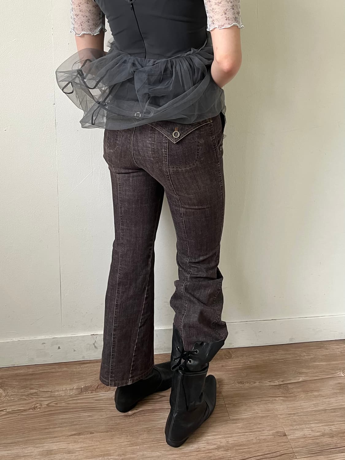 ETERNO BELLEZZA 후크 포켓 데님 진 상품이미지4