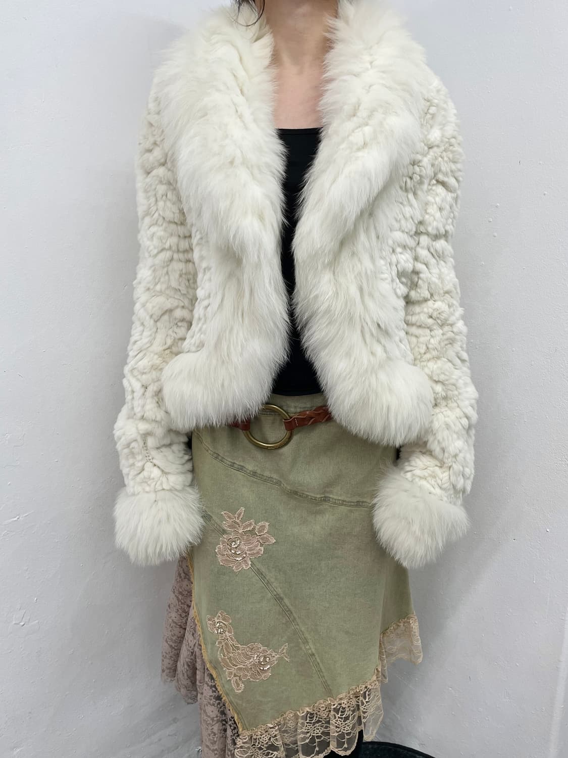 화이트페어리 볼레로 퍼자켓 상품이미지3