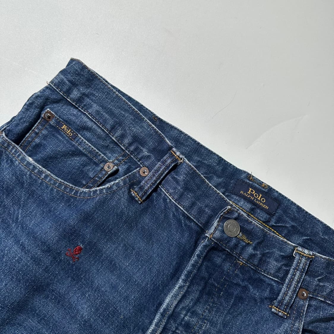폴로 랄프로렌 해골 자수 설리반 슬림핏 데님 팬츠 상품이미지4