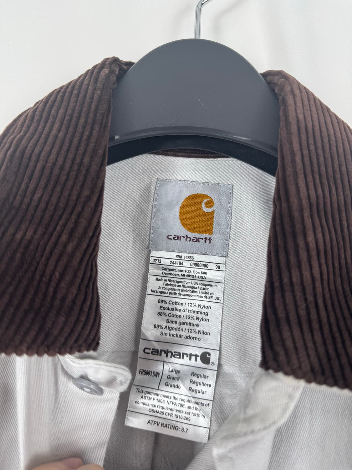 b164) 칼하트 워크 셔츠 상품이미지3