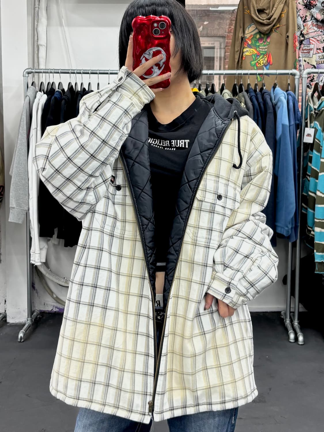 슈프림 x 디키즈 체크 후드자켓 상품이미지3