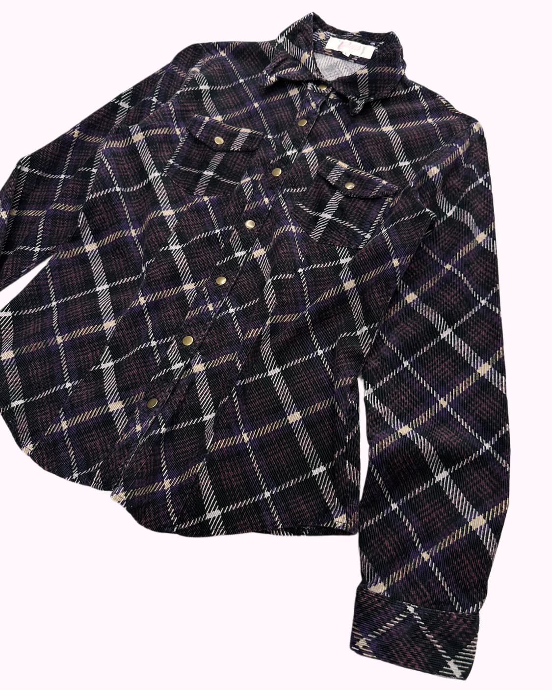 GALFIT purple check corduroy shirt 상품이미지2