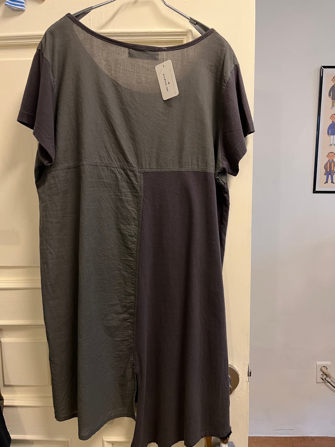 grey patchwork onepiece 상품이미지4