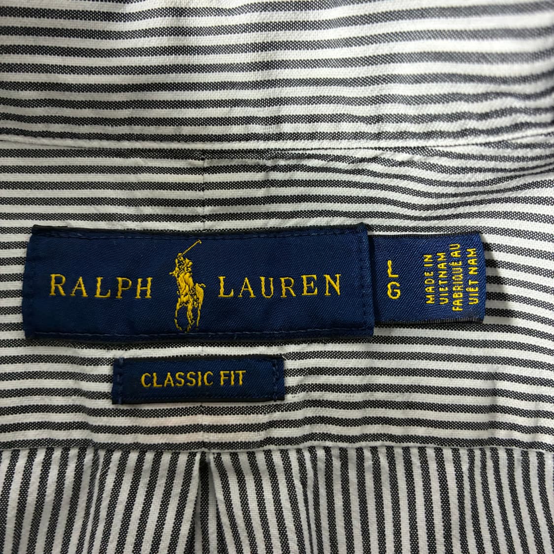 Polo  폴로 랄프로렌 자수 코튼 그레이 스트라이프 셔츠  상품이미지4