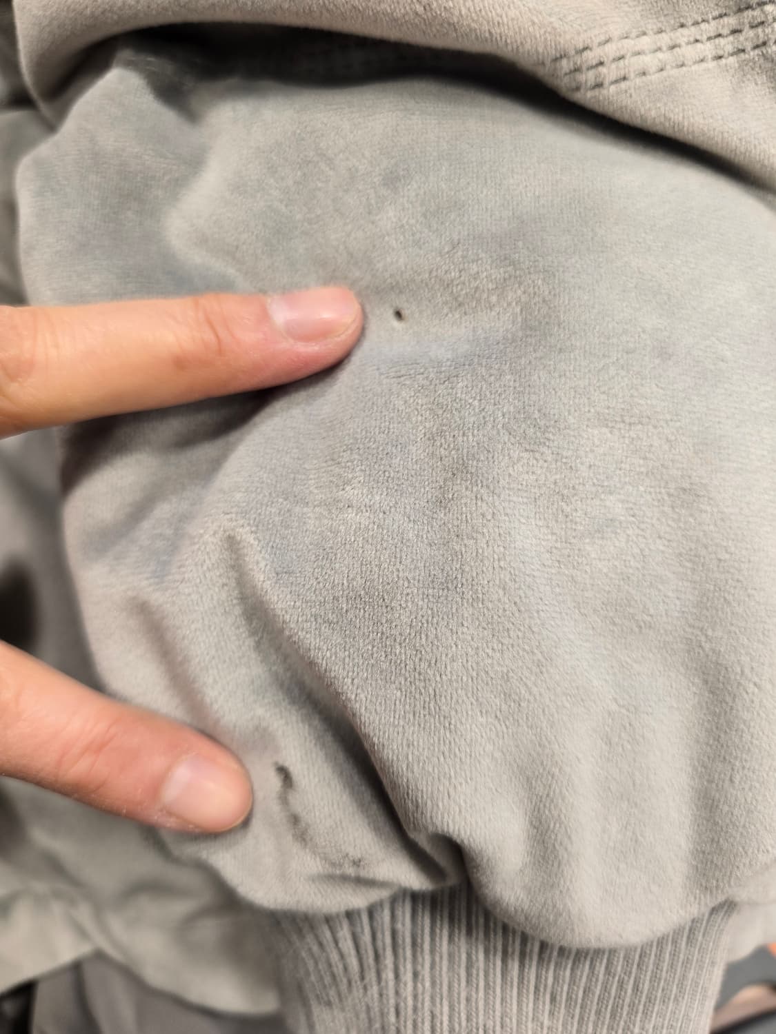 CRUMP 크럼프 양면 벨벳 패딩 점퍼 회색 100 상품이미지10