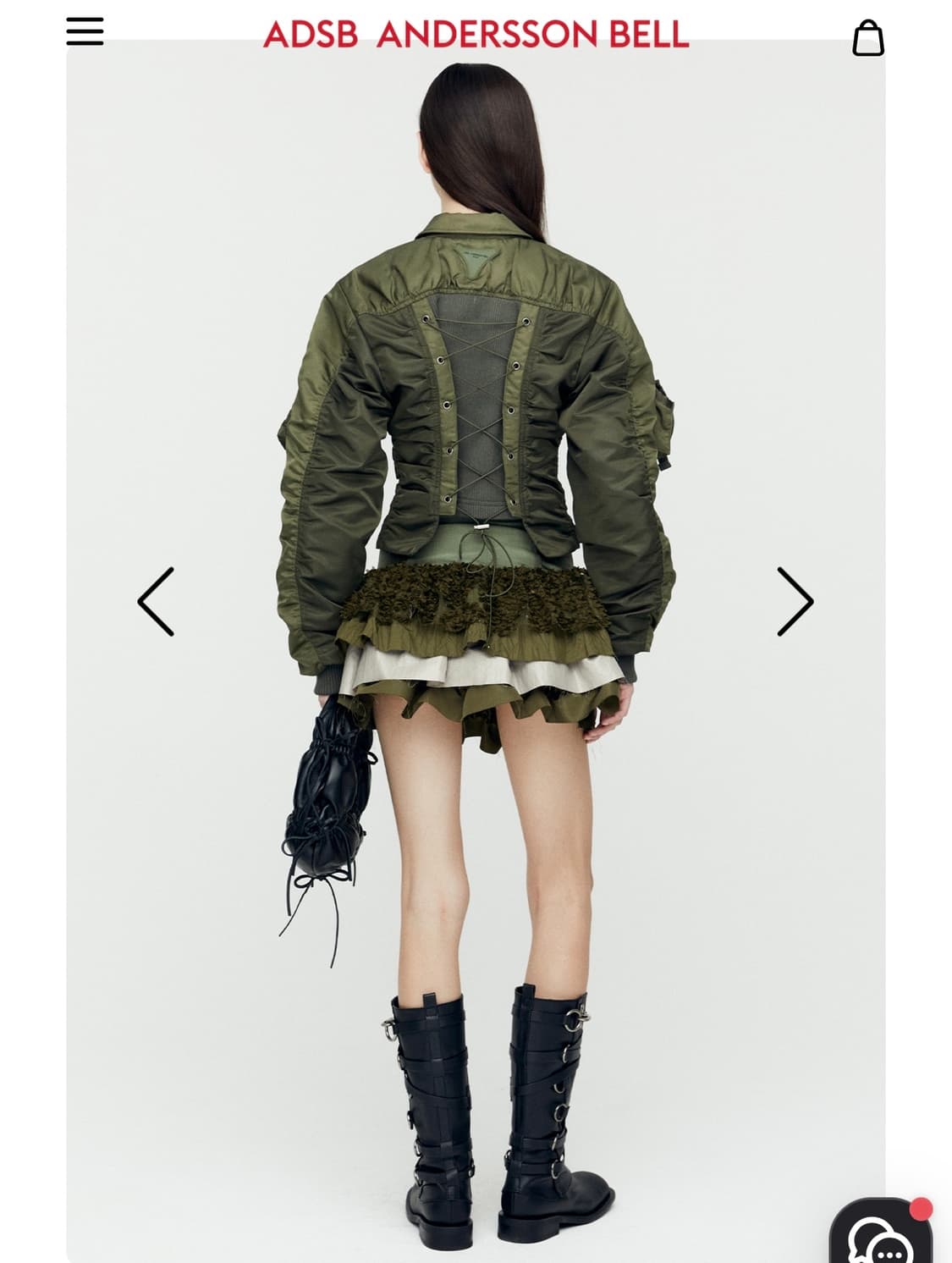 앤더슨벨 우먼 크롭 봄버 자켓 s, 급처 상품이미지3