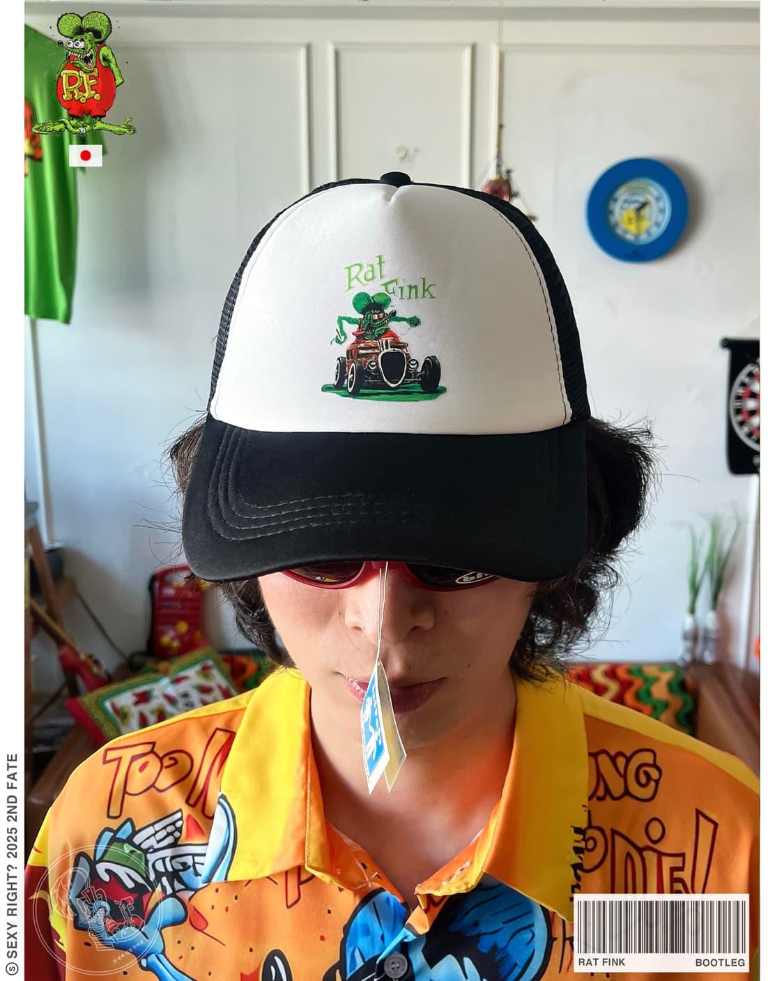 Vintage "Rat Fink" Printed Trucker Cap 상품이미지1