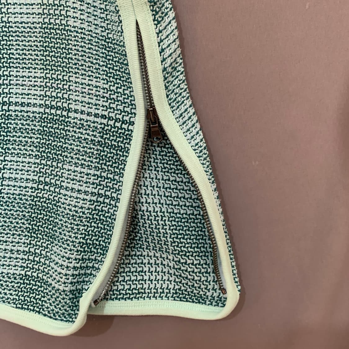 38 에센셜 앤트워프 이태리 체크 니트 반팔티 상품이미지3