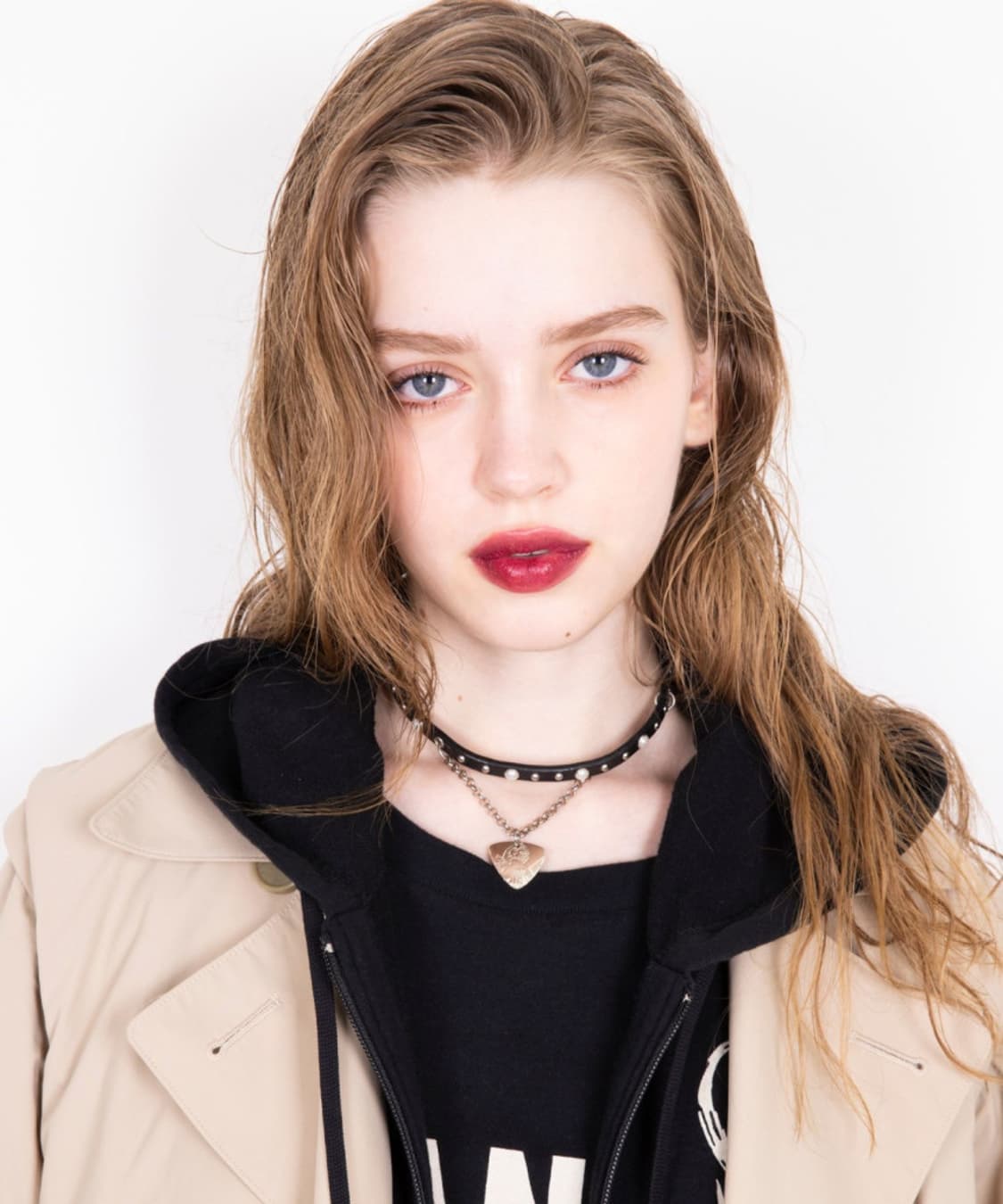 히스테릭 글래머 픽 레더 초커 상품이미지1