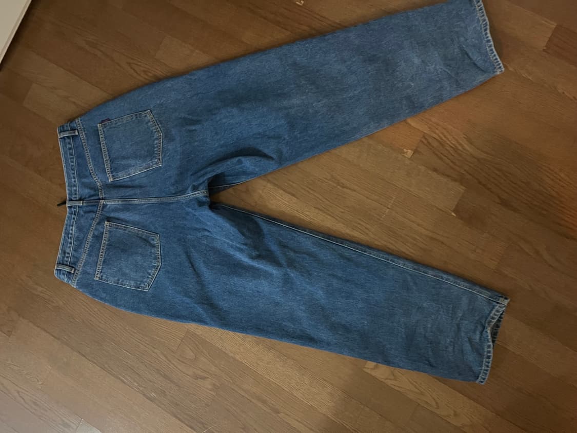 비에스레빗 미드90 배기 데님 팬츠 딥블루 XL 상품이미지3