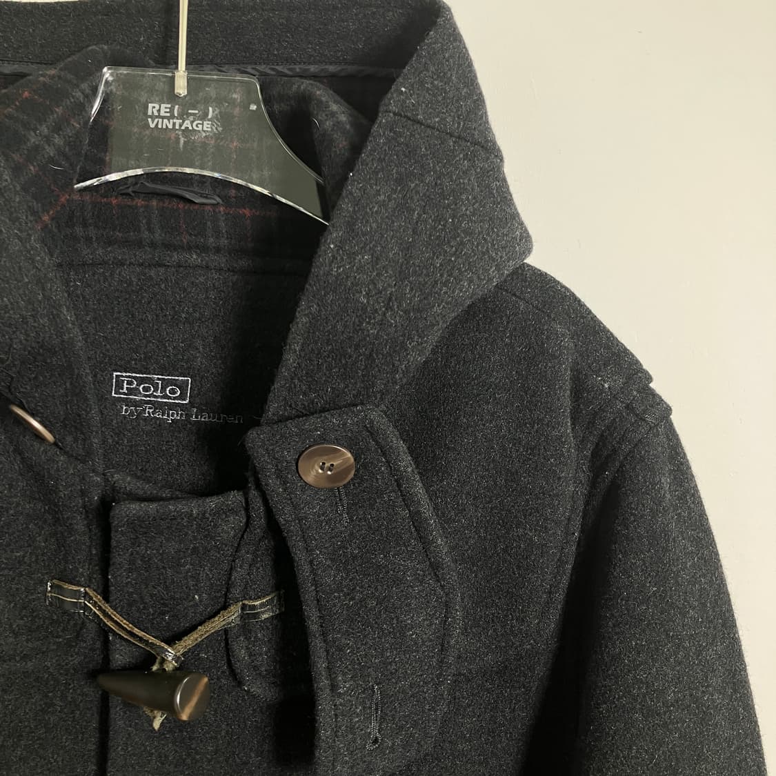 폴로 랄프로렌 차콜 울 후드 더플 코트  상품이미지4