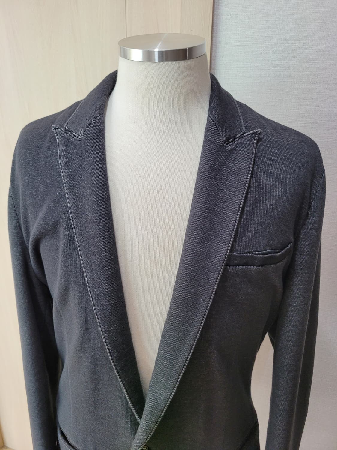 잭앤존스 Jack & Jones 남자 원버튼 니트 자켓 다크그레이 상품이미지2