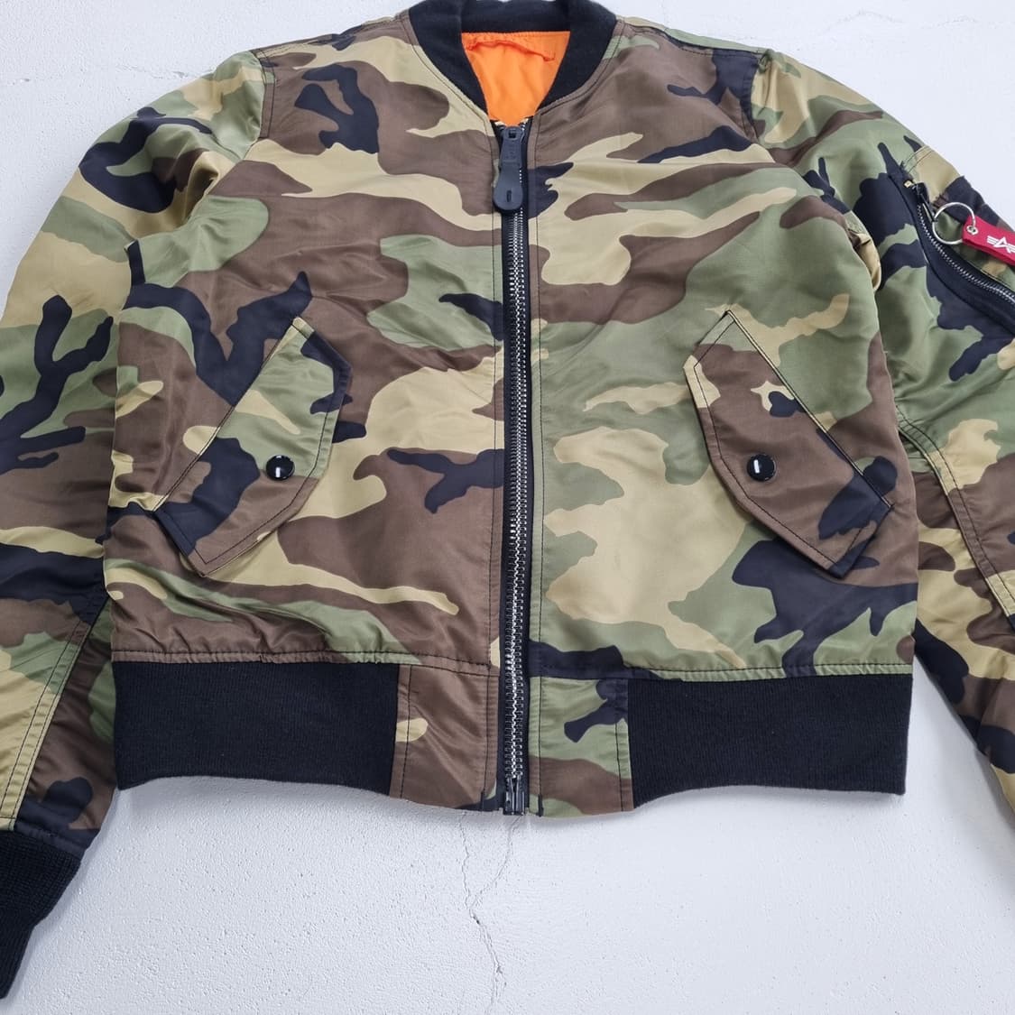 알파인더스트리 카모 MA-1 슬림핏 - M 상품이미지5