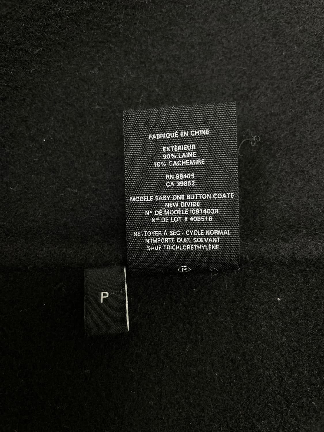 띠어리(Theory) 뉴 디바이드 이지 원 버튼 울 캐시미어 코트 상품이미지5