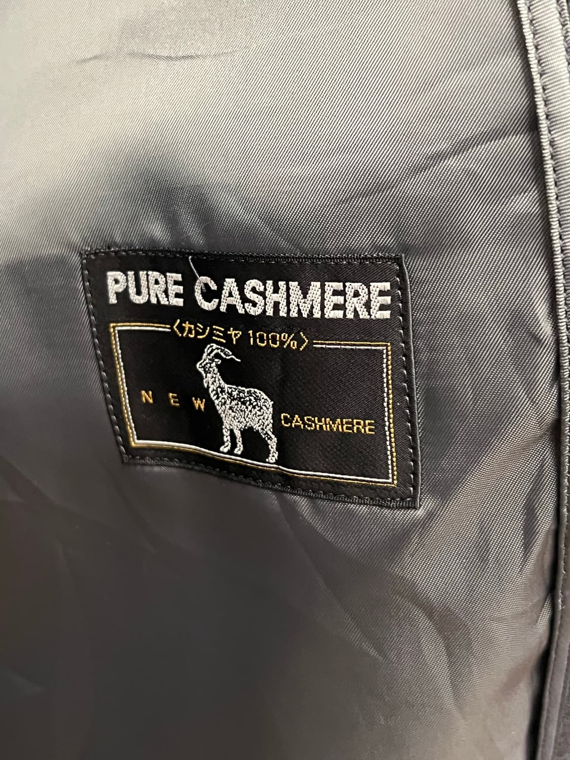 Pure Cashmere 100% Charcoal Coat 상품이미지3