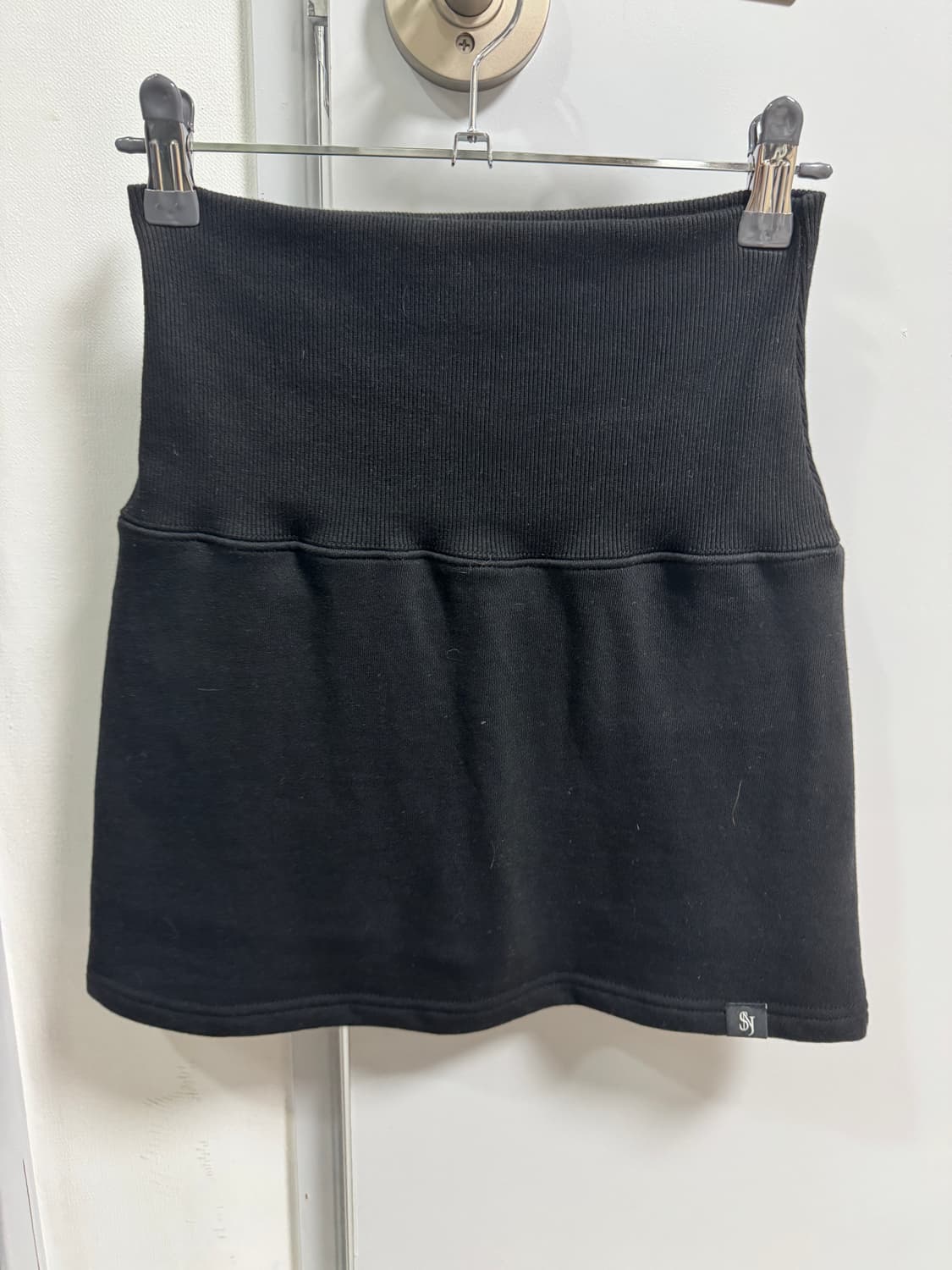 시너진 PLAIN PIGMENT POLD MINI SKIRT BLACK 상품이미지1