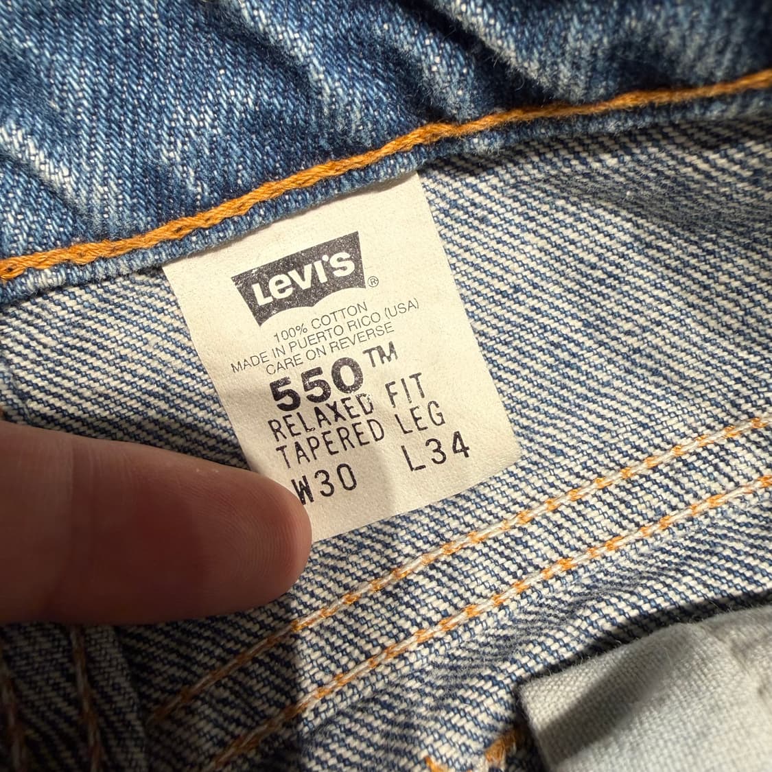 데드스탁)리바이스 90s USA 550 데님 팬츠 30 상품이미지4