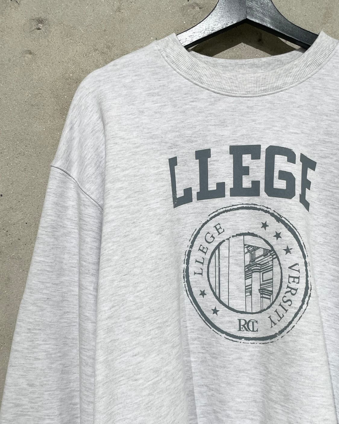 렉토 멜란지 그레이 LLEGE 스웻 셔츠 상품이미지2