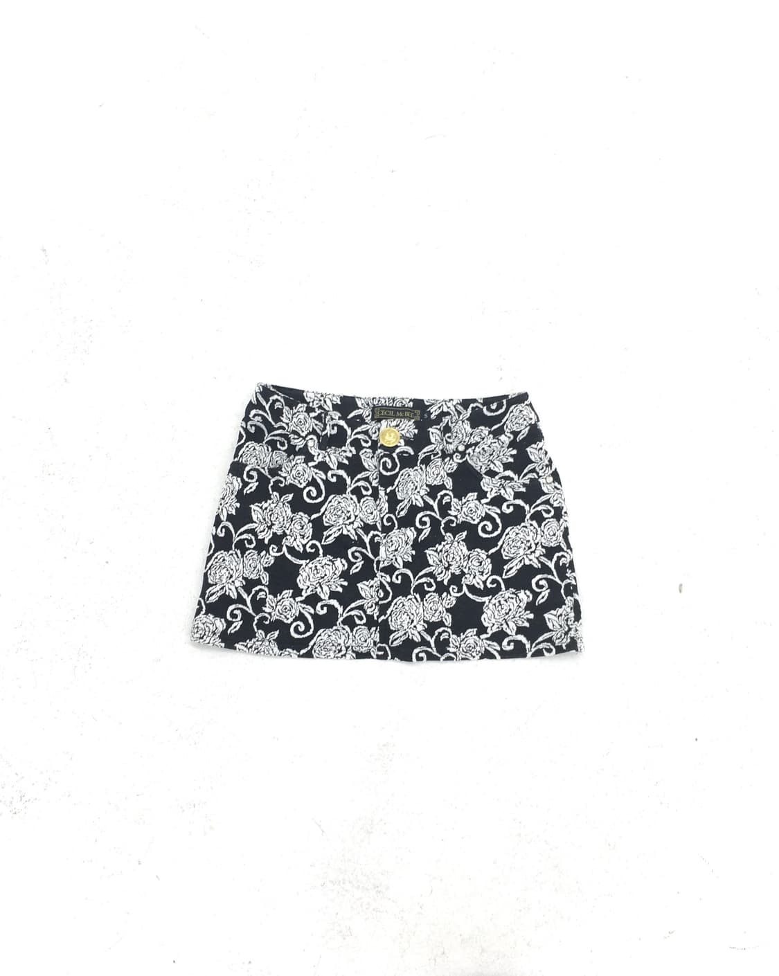 Cecilmcbee black jacquard mini skirt  상품이미지3