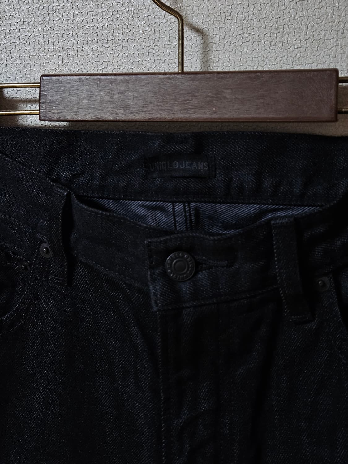 유니클로 레귤러핏 블랙 진 청바지 31 상품이미지3