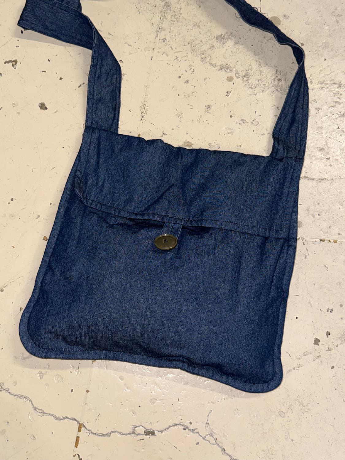 (착샷o)denim button detail cross bag 상품이미지2