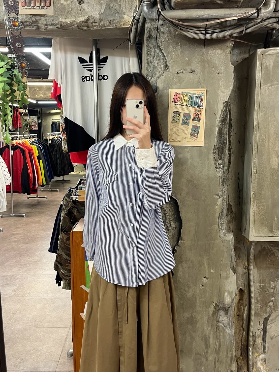 폴로 랄프로렌 스트라이프 셔츠 블루 S #csz1565 상품이미지2