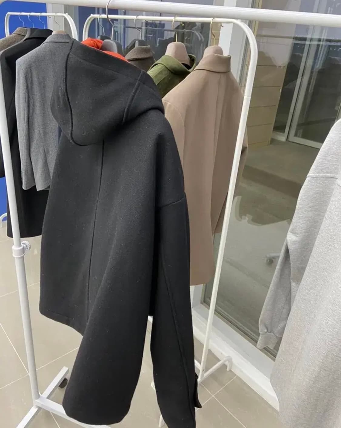 벌스데이수트 숏 더플코트 블랙 M사이즈 상품이미지5