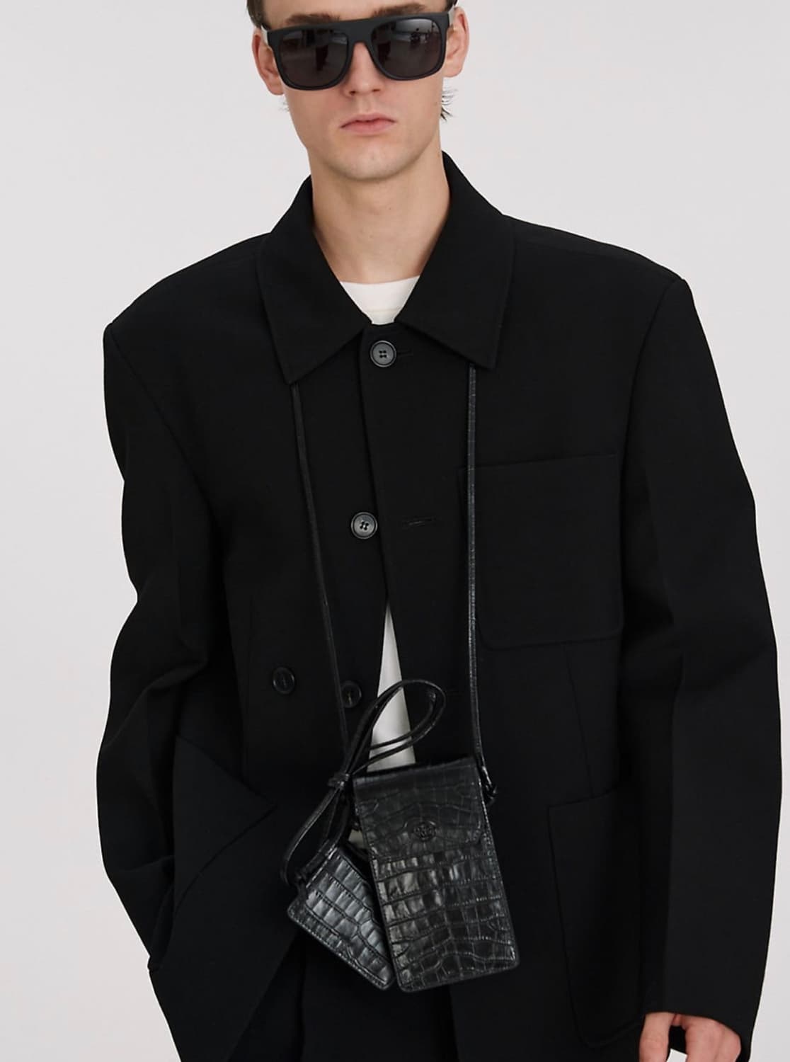 렉토 RECTO 버진울 100% 블랙 자켓 XL / 상태최상 상품이미지8