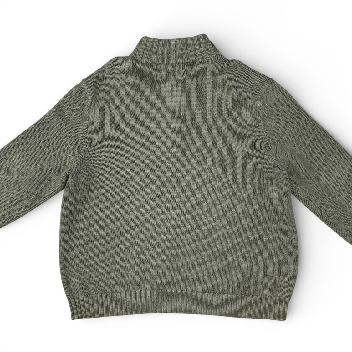 90's 폴로 쿼터 집 코튼 스웨터 상품이미지4