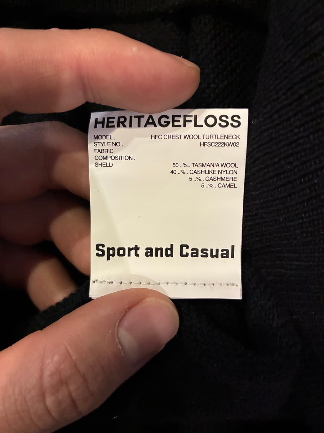 M) 헤리티지플로스 울 터틀넥 니트 스웨터 상품이미지4