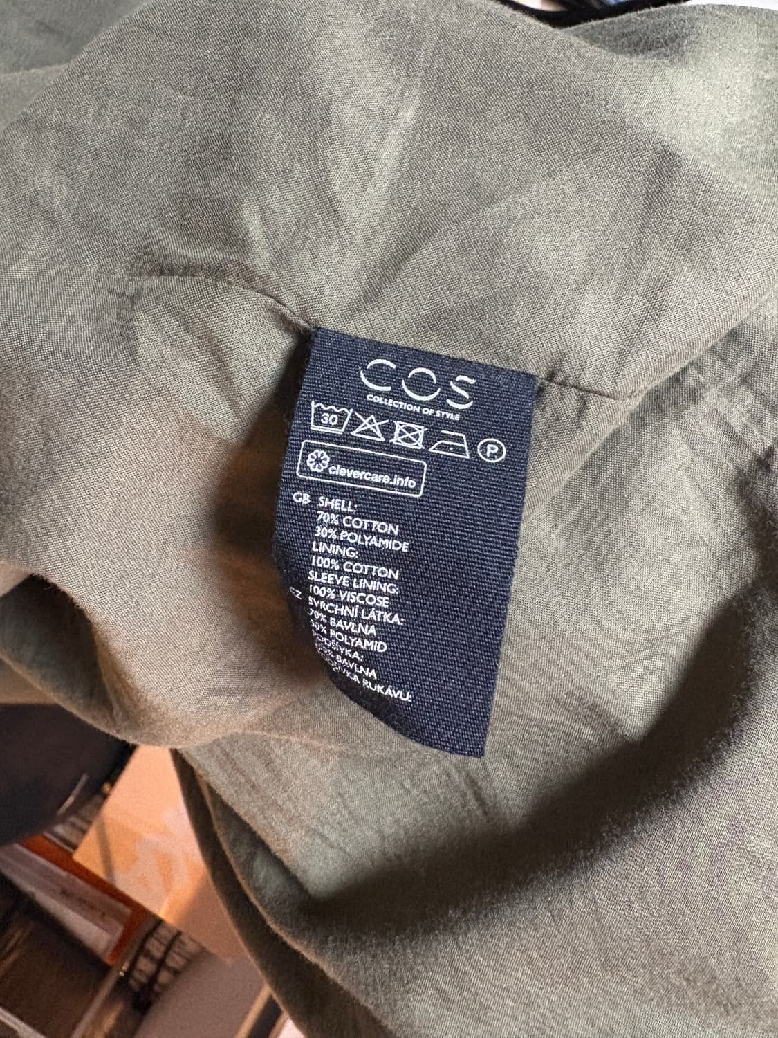 cos 코스 모즈코트 피쉬테일 카키 상품이미지6