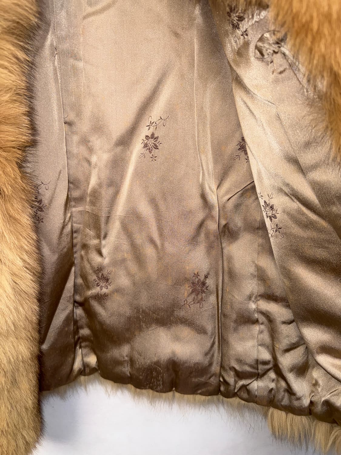 Beige brown fox fur coat jacket  상품이미지5
